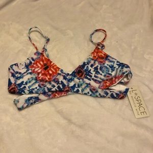 L space swim kaleidoscope print swimsuit top